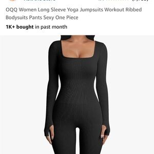 OQQ women’s long sleeve yoga jumpsuit